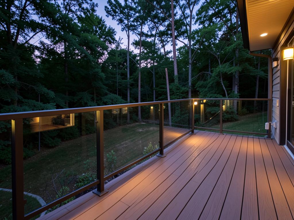 Composite Deck, Glass Rail